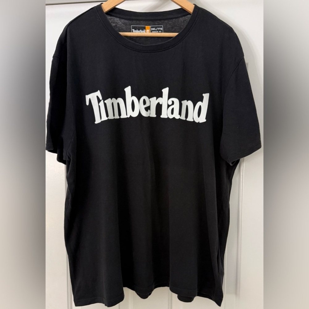 🪵 Timberland Men’s XXL Black Logo T-Shirt – 100% Cotton, 29”L x 27”W
